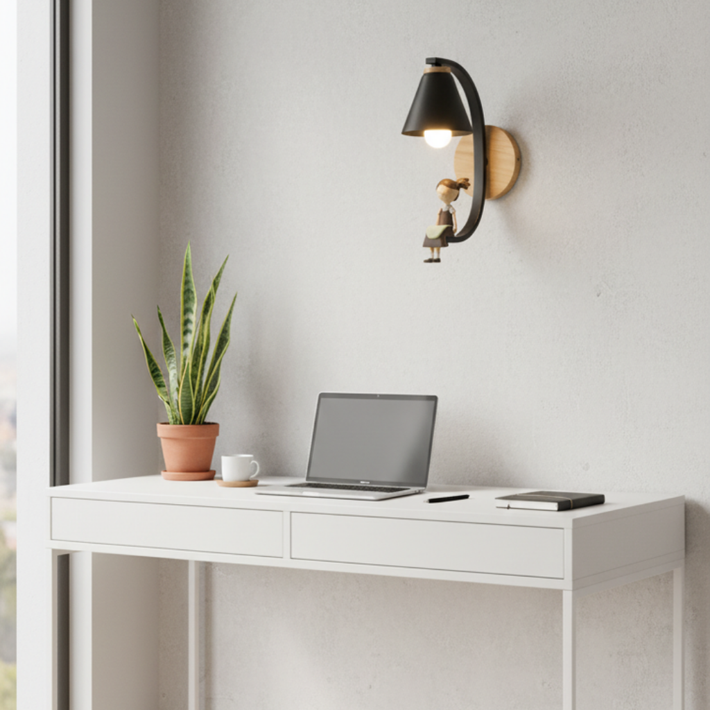 Nordic iron wall light for bedroom – Serenion