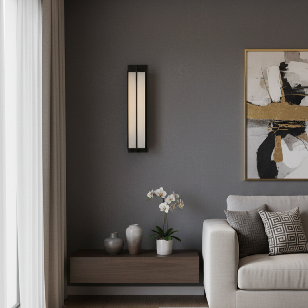 Chinese style iron and linen wall light for bedroom – Lumisan