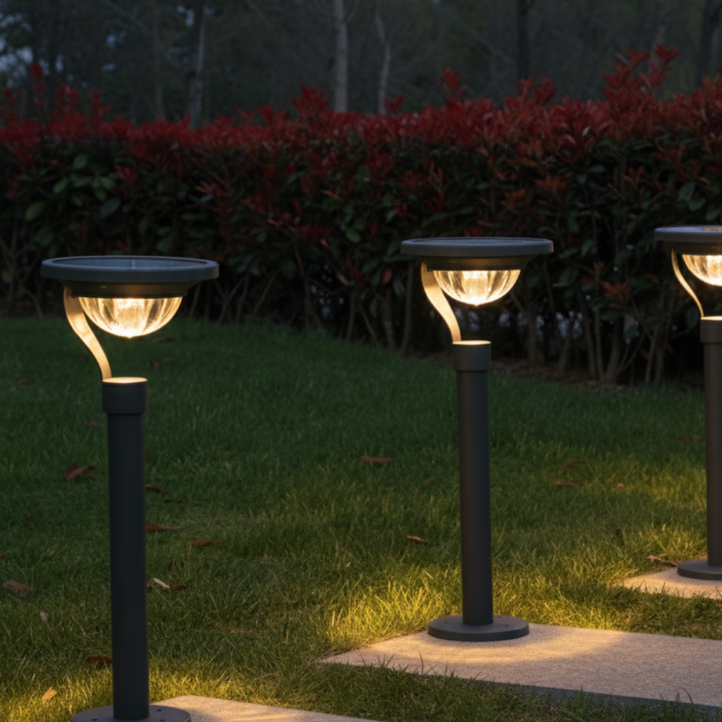 Aluminum solar garden lamp – Solasticio
