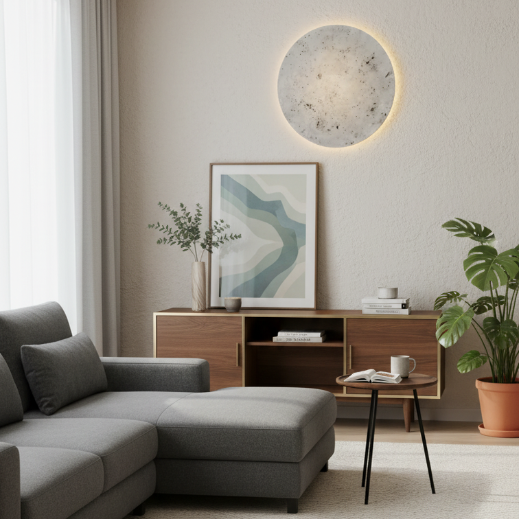 Natural stone wall light for bedroom and restaurant – Stonelia