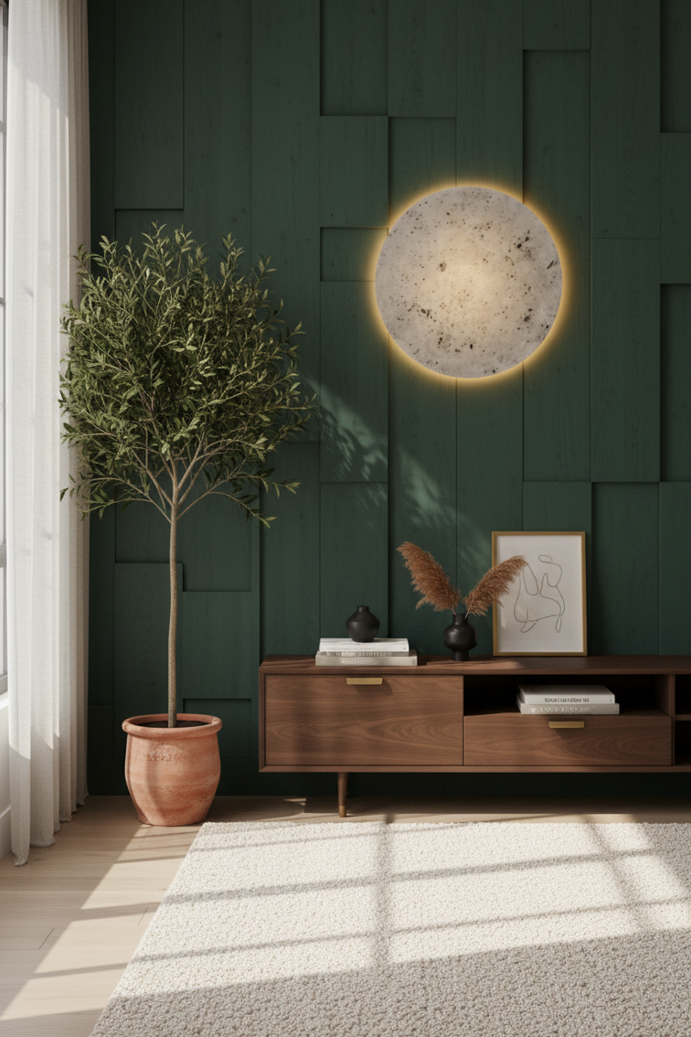 Natural stone wall light for bedroom and restaurant – Stonelia