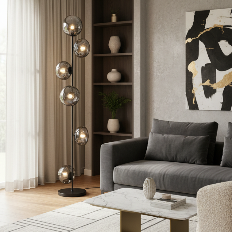 Chic Floor Lamp Soothing Ambiance Contemporary Interior – Lushia
