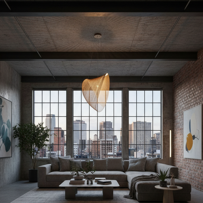 Arboréa Elegant bamboo pendant lamp for living room