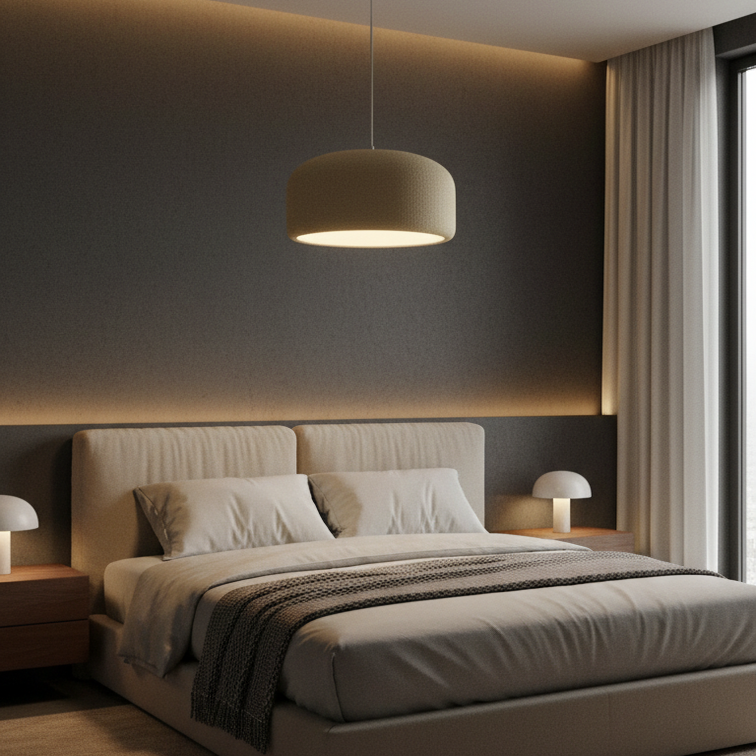 Minimalist led polymer pendant light for-Zélynor