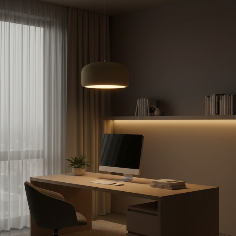 Minimalist led polymer pendant light for-Zélynor