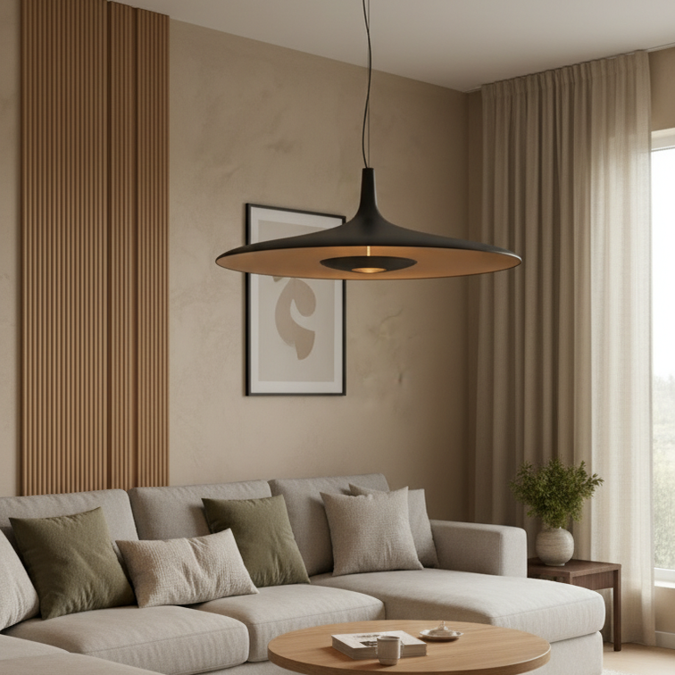Asymmetrical resin pendant lamp raw charm wabi sabi style-Sabi
