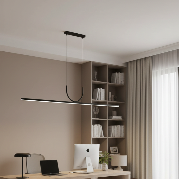 Contemporary design pendant light black finish-Nera