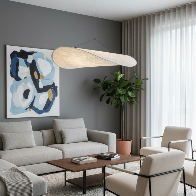 Textured tyvek suspension soothing ambiance-Lunar  Arc