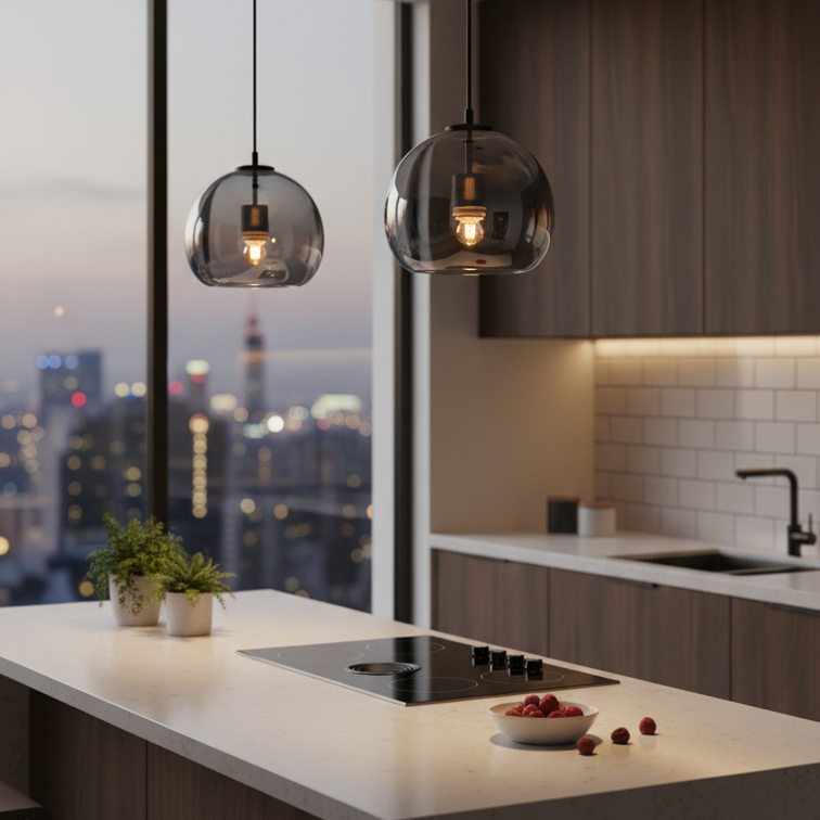 Durable ceiling light with metal halide lamp included  -Oval