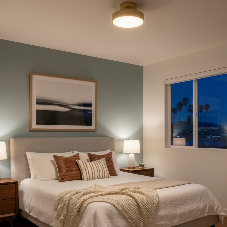 Modern copper ceiling light for living room-Aurorine