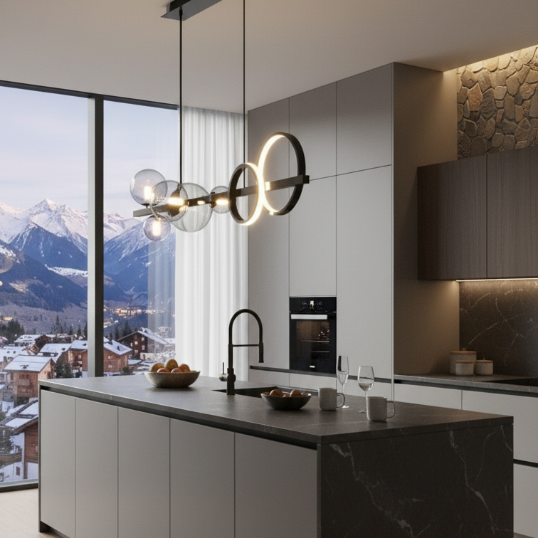 Contemporary alloy pendant light-Halura