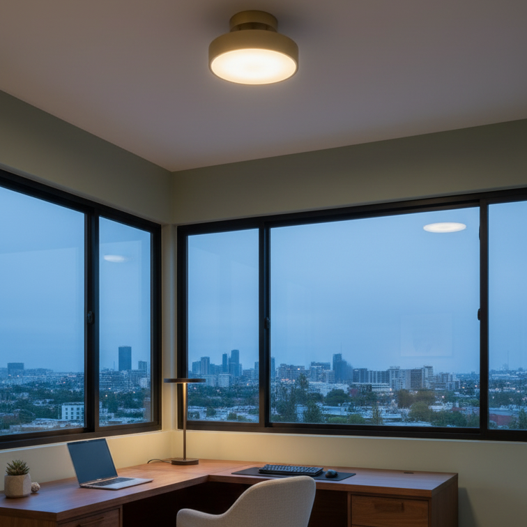 Modern copper ceiling light for living room-Aurorine