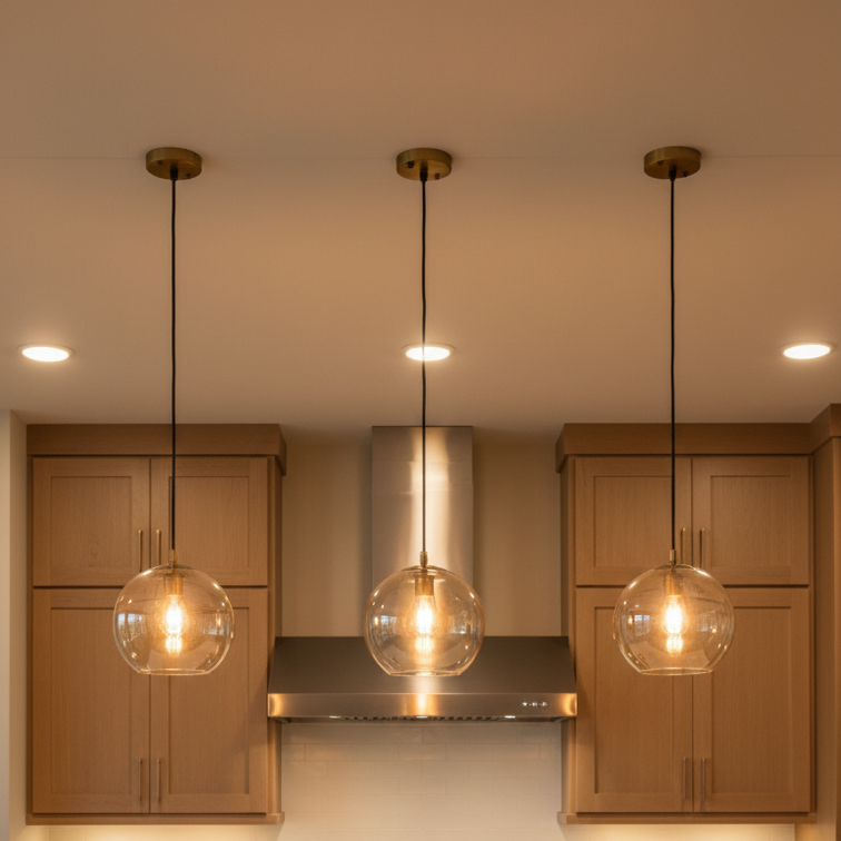 Modern design glass pendant lamp led lighting-Amber Flash