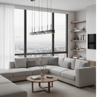Modern alloy led pendant light for living room- Arispectra