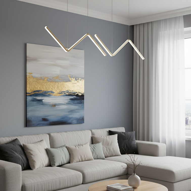 Dimmable led aluminum metal pendant light-Khira