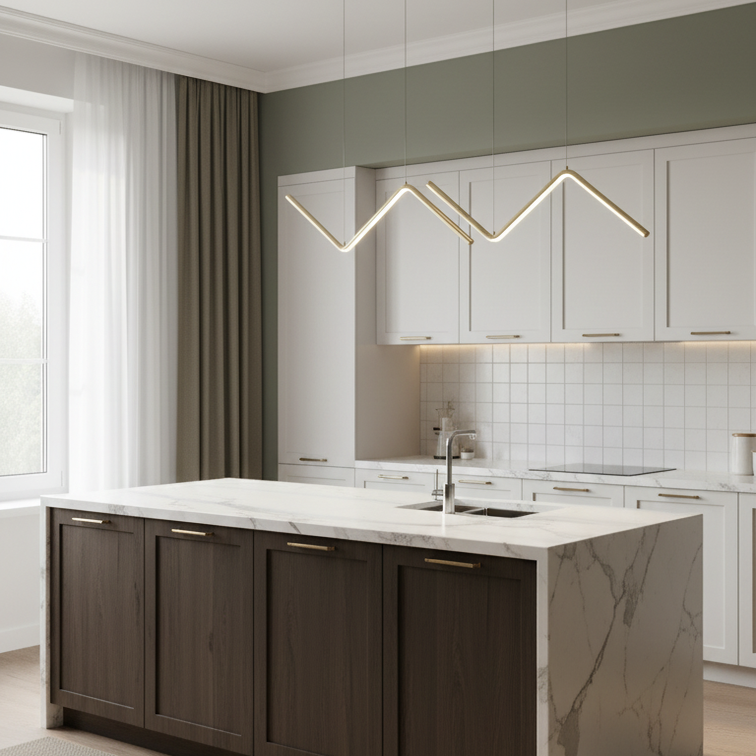 Dimmable led aluminum metal pendant light-Khira