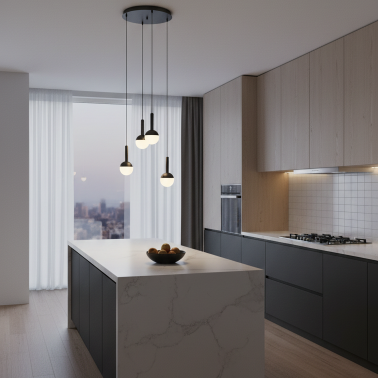 Modern alloy chandelier for living room-Celionde