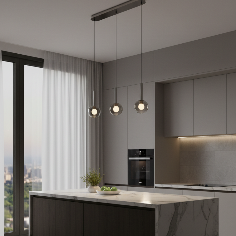 Modern alloy chandelier for living room-Celionde