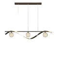 Minimalist chandelier in clear glass and modern iron- Vivalux