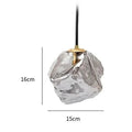 Scandinavian pendant lamp in lava effect glass-Volcano