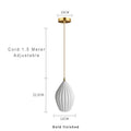 Estellion – Ribbed Ceramic Pendant Light for Dining Room