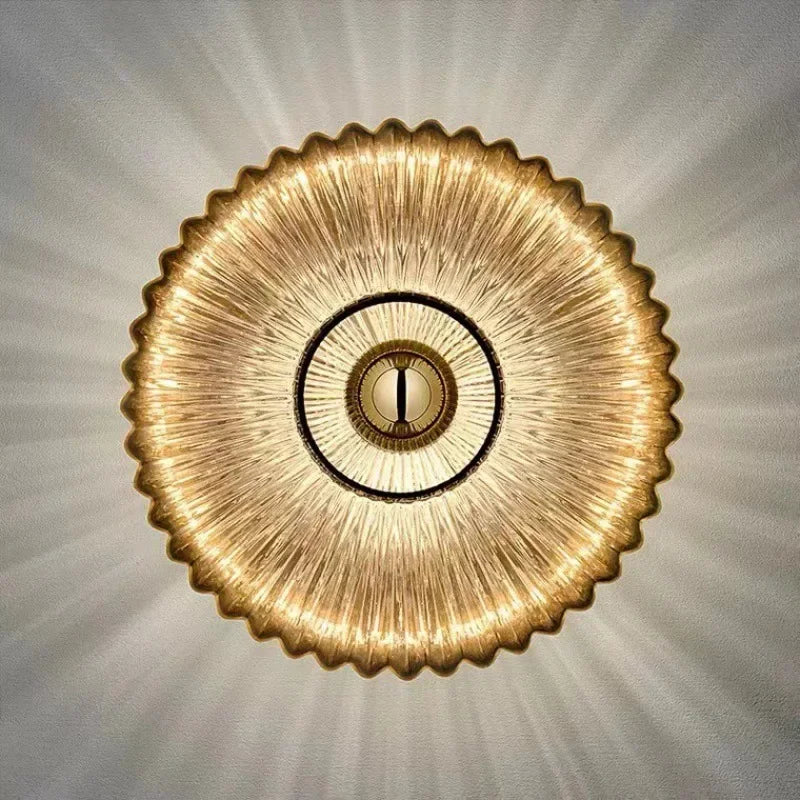 Elegant Glass Stone Wall Lamp – Éclira
