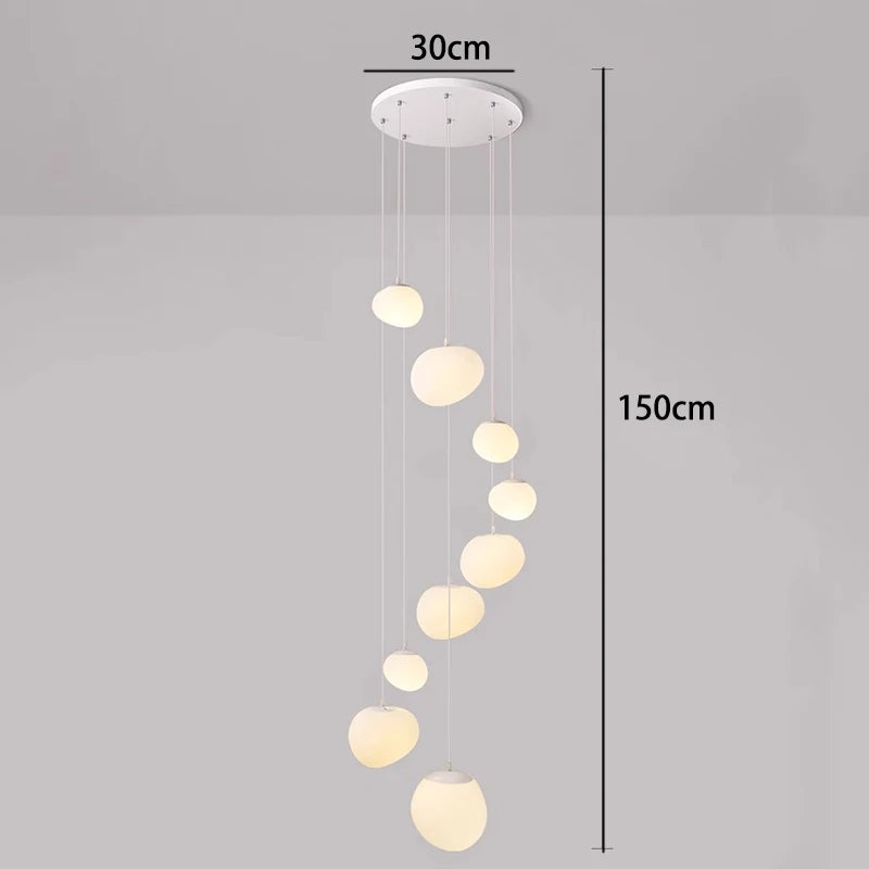 Modern alloy chandelier for living rooms and stairs- Orialys