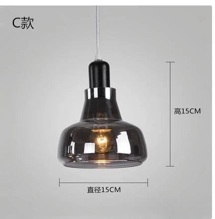 Raplus – Pendant Light Glass Metal LED Modern Design