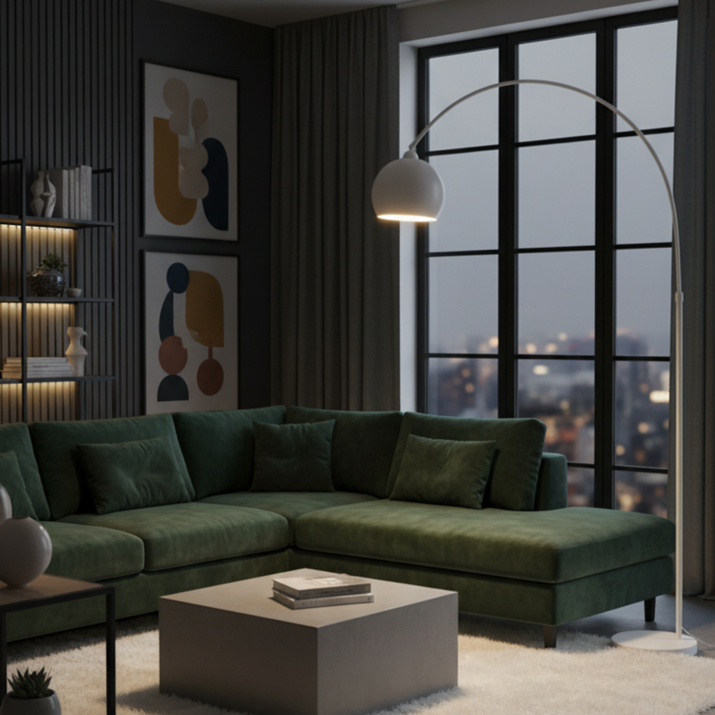 Dimmable Polished Chrome LED Floor Lamp – Tripotys