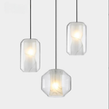 Nordic Verse Art – Scandinavian Pendant Light with Handmade Glass Lampshade