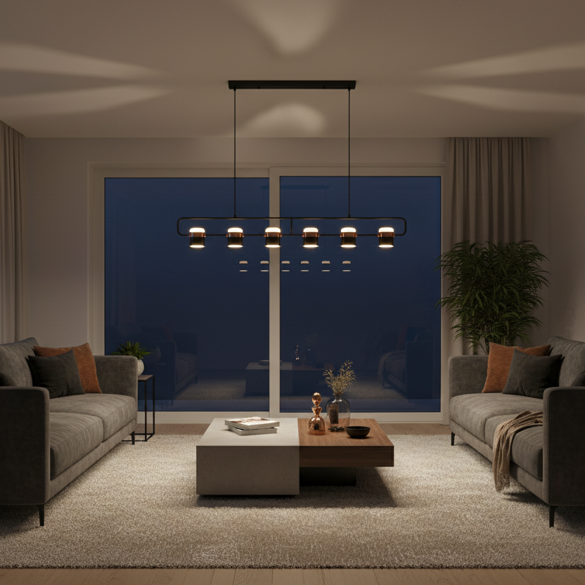 Juriane – Black Metal LED Pendant Light Modern Design