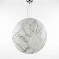 White metal led pendant light-Lunaris