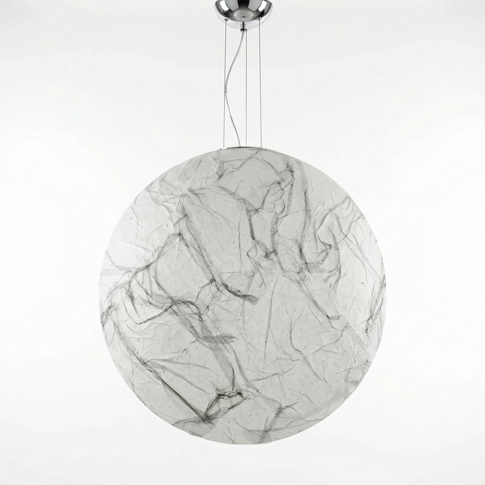 White metal led pendant light-Lunaris