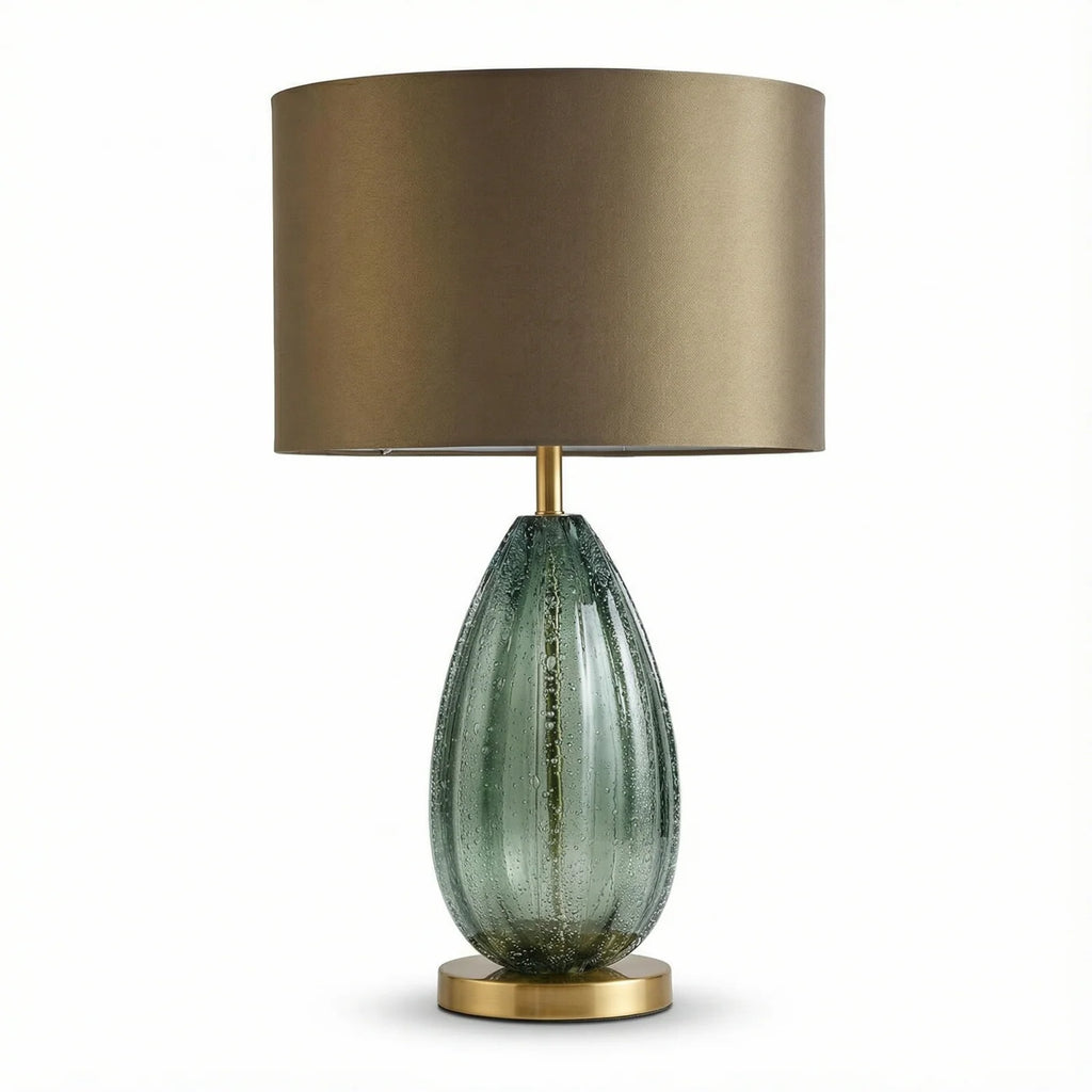 Bedside Lamp Glass Metal Vintage Design – Ulmos