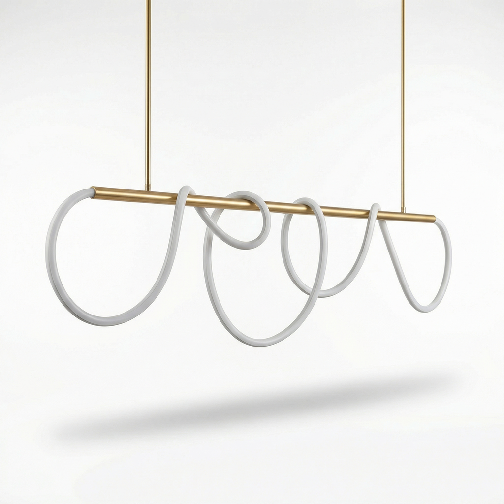 Chic linear pendant light adjustable intensity-Moderno