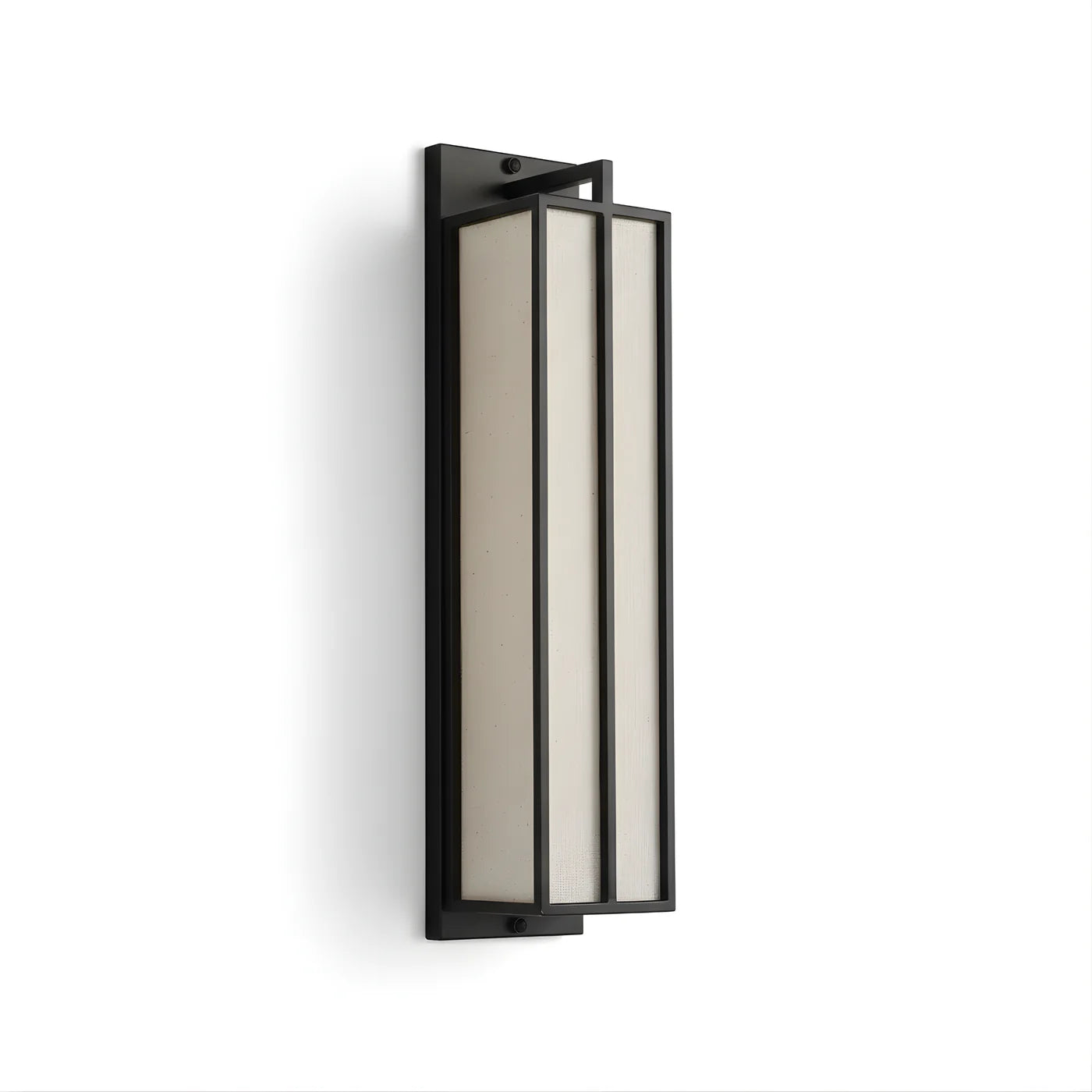 Chinese style iron and linen wall light for bedroom – Lumisan