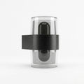 Black aluminum outdoor wall light – Myrthol