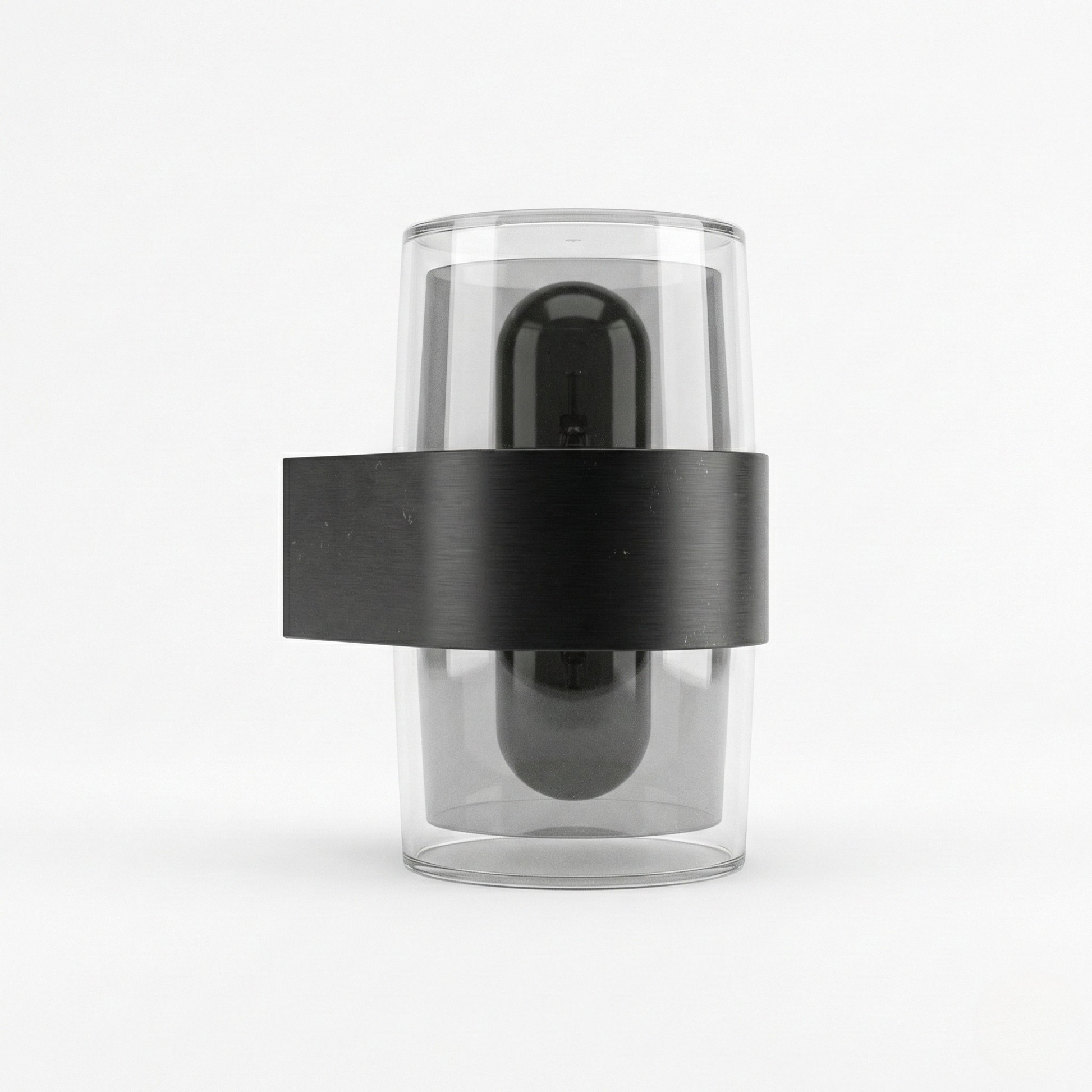 Black aluminum outdoor wall light – Myrthol
