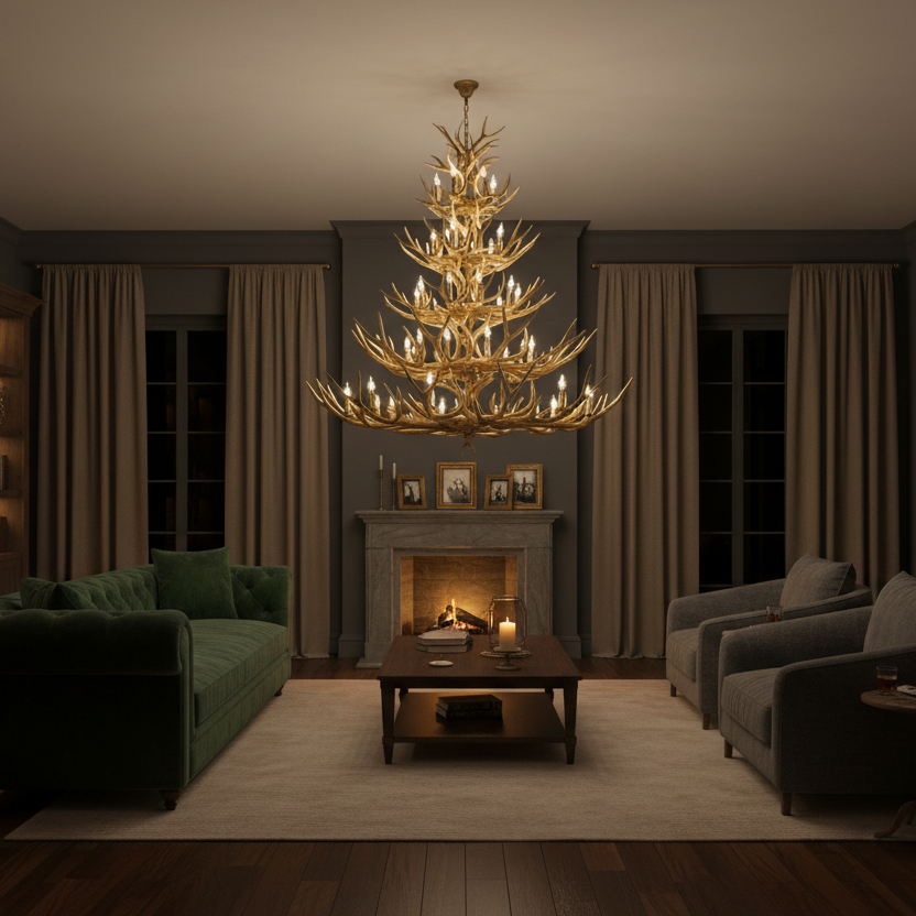 Floreo – Refined Botanical Style Ceiling Chandelier