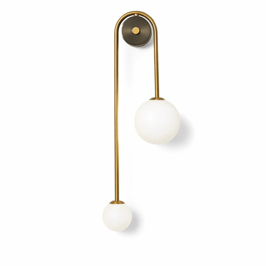 Iron and Glass Design Wall Lamp in Scandinavian Style – Rayora