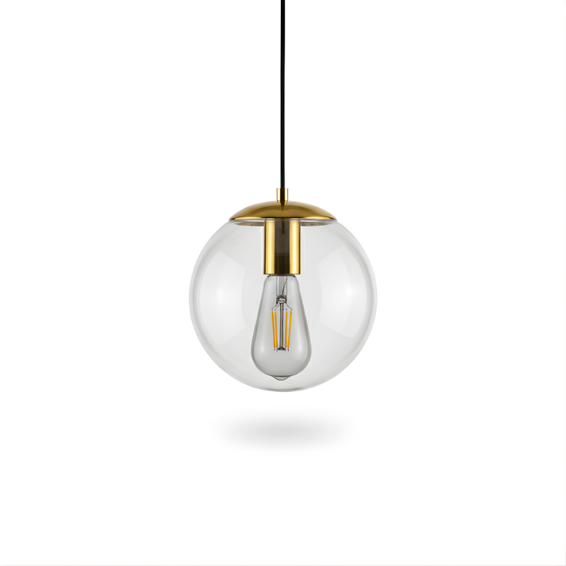 Orécole – Modern Pendant Light in Gold Metal and Glass