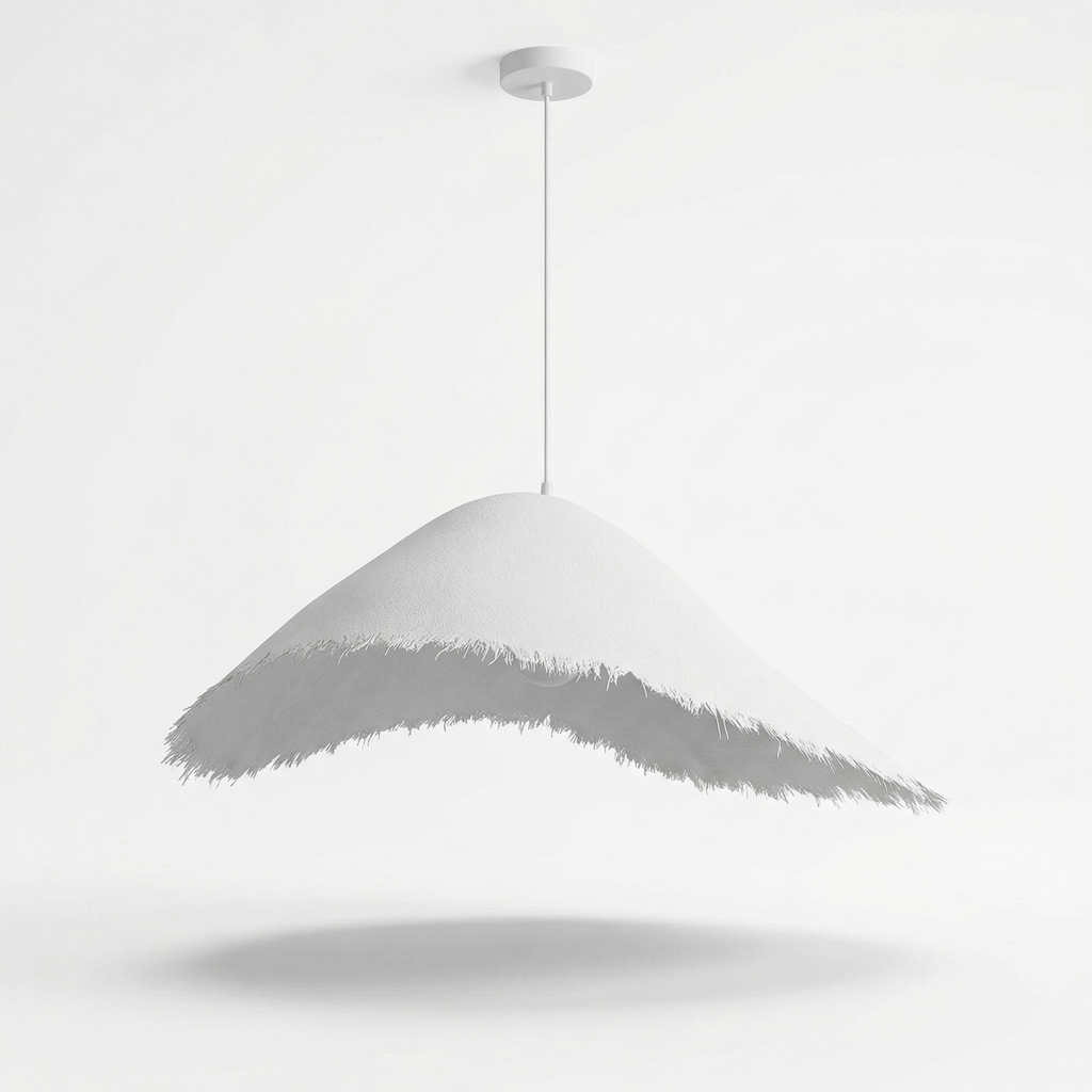 Nordironia – Nordic Style LED Pendant Light in White Iron for Living Room