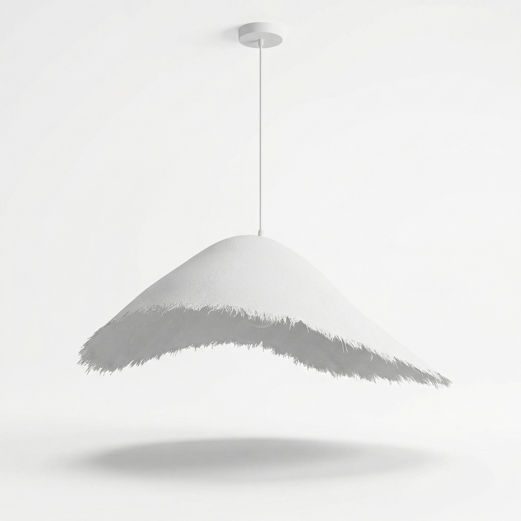 Nordironia – Nordic Style LED Pendant Light in White Iron for Living Room