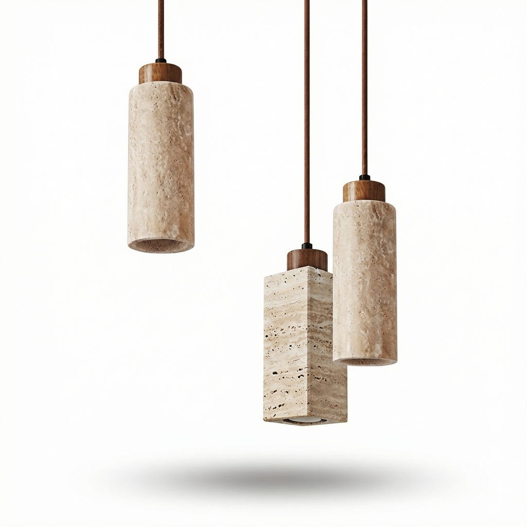 Modern pendant lamp natural lampshade for chic interiors-Lacti