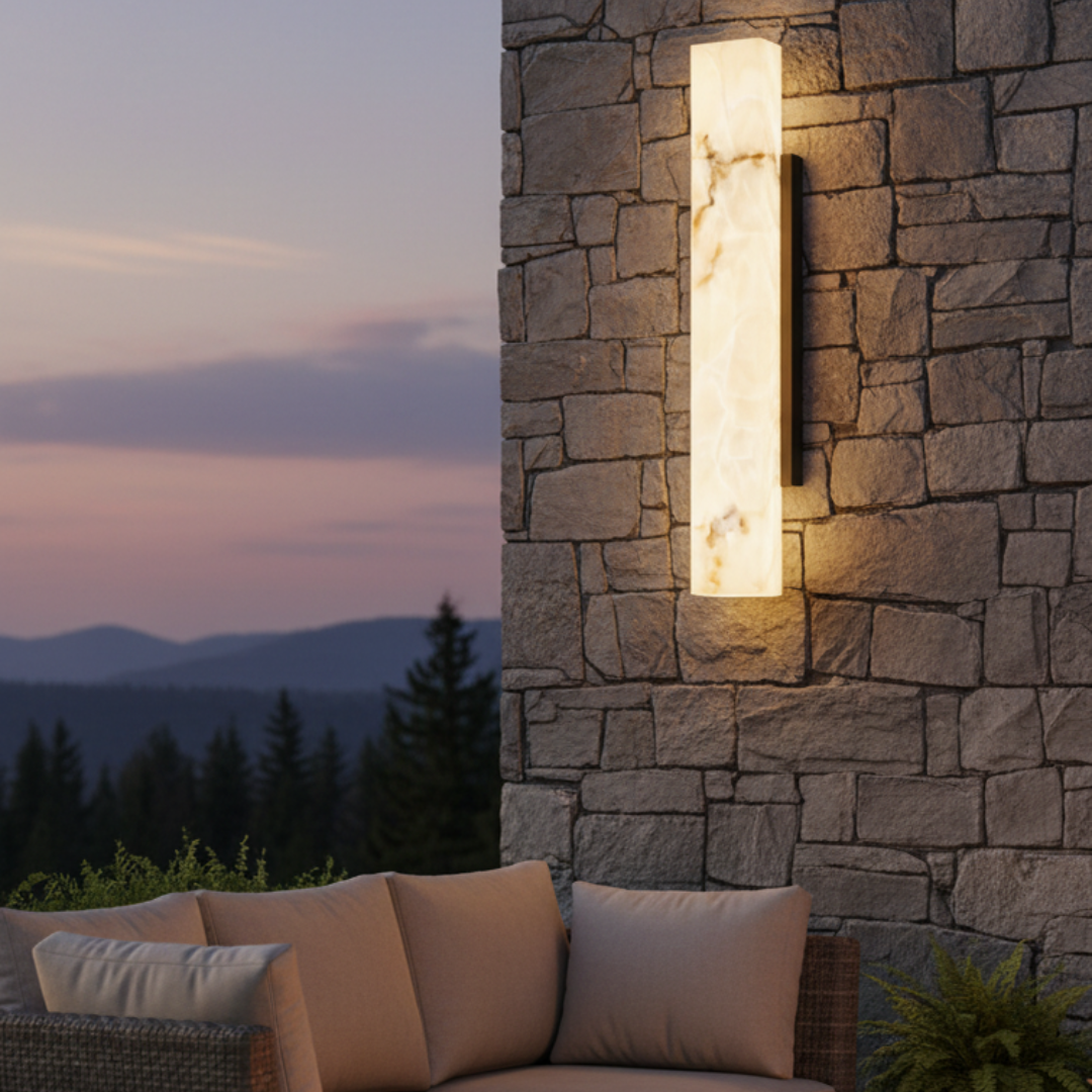 Minimalist outdoor wall light in stainless steel – Marmolux