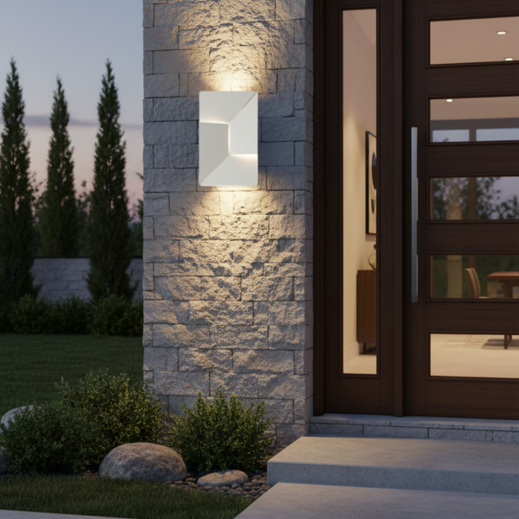 White Aluminum Outdoor Light Fixture – Alumiance