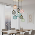 Colorful glass pendant lamp joyful and modern ambiance-Célestro