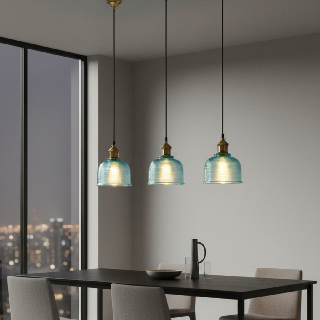 Colored glass pendant light for dining room-Arcanthe